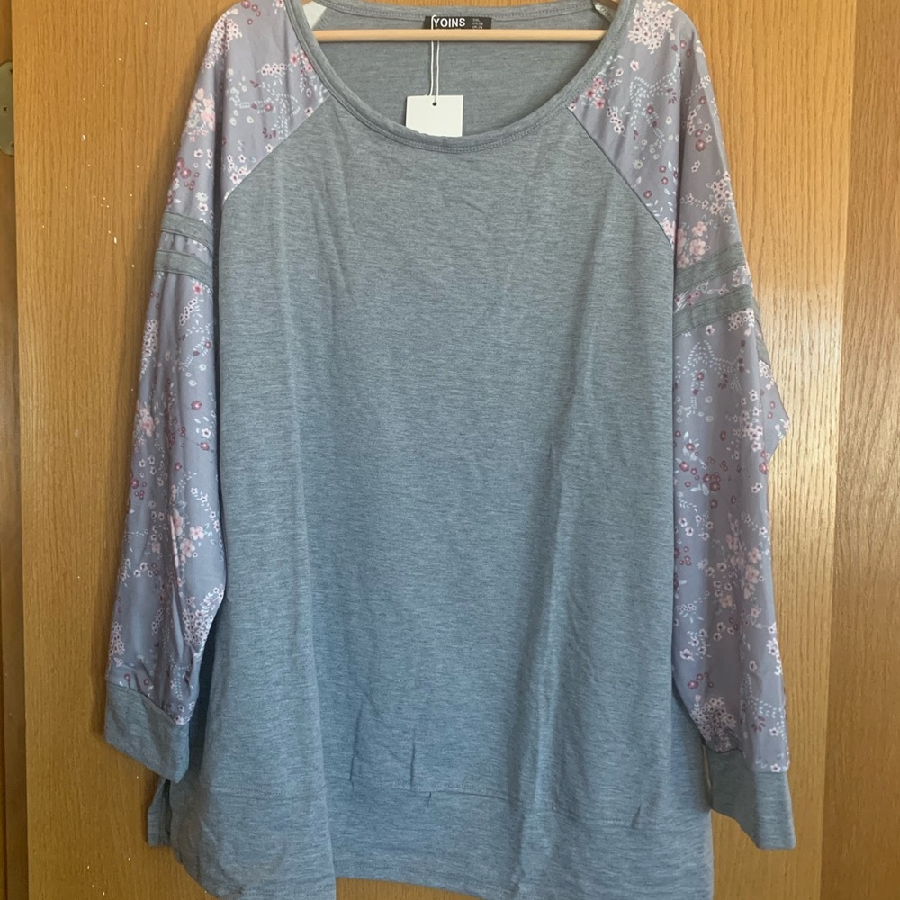 Yoins patchwork  floral print sweatshirt
